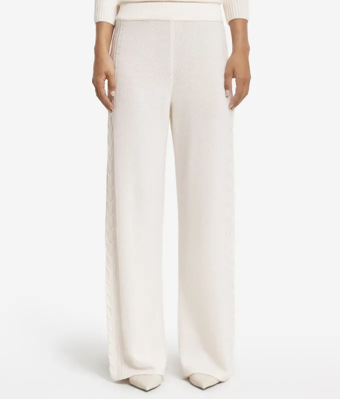 Pantalone con dettaglio trecce in Cashmere Ultrasoft