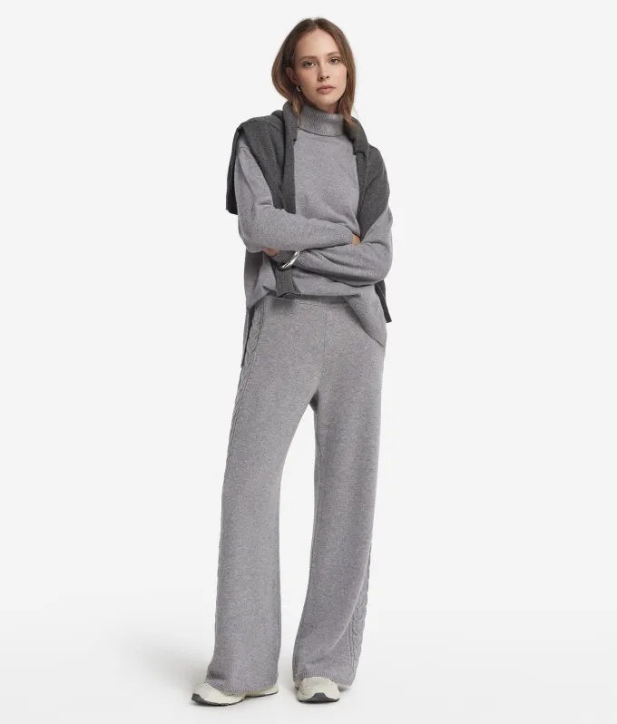 Pantalone con dettaglio trecce in Cashmere Ultrasoft