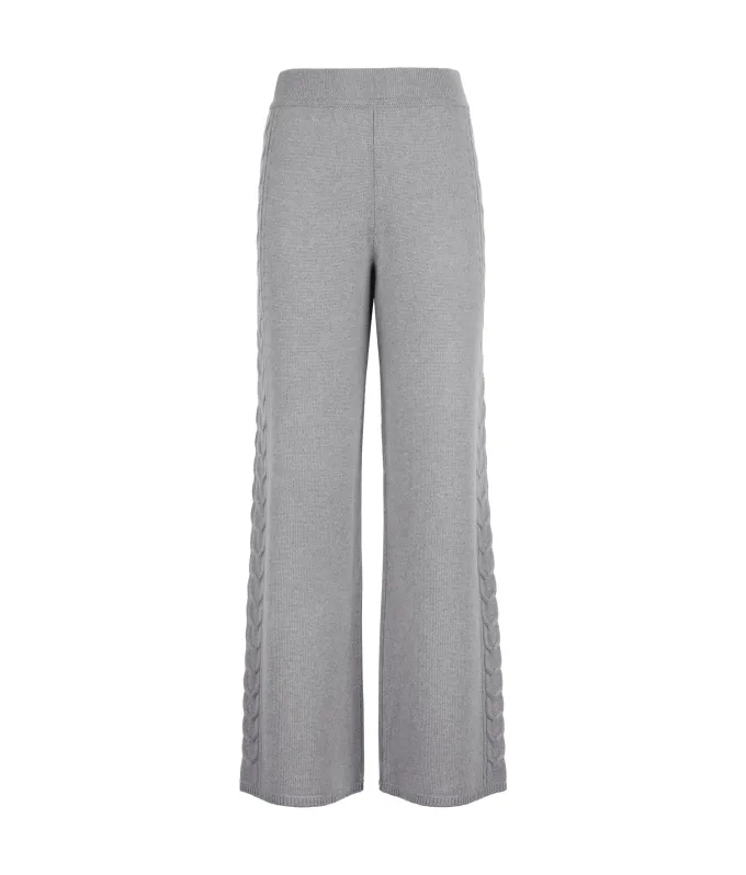 Pantalone con dettaglio trecce in Cashmere Ultrasoft