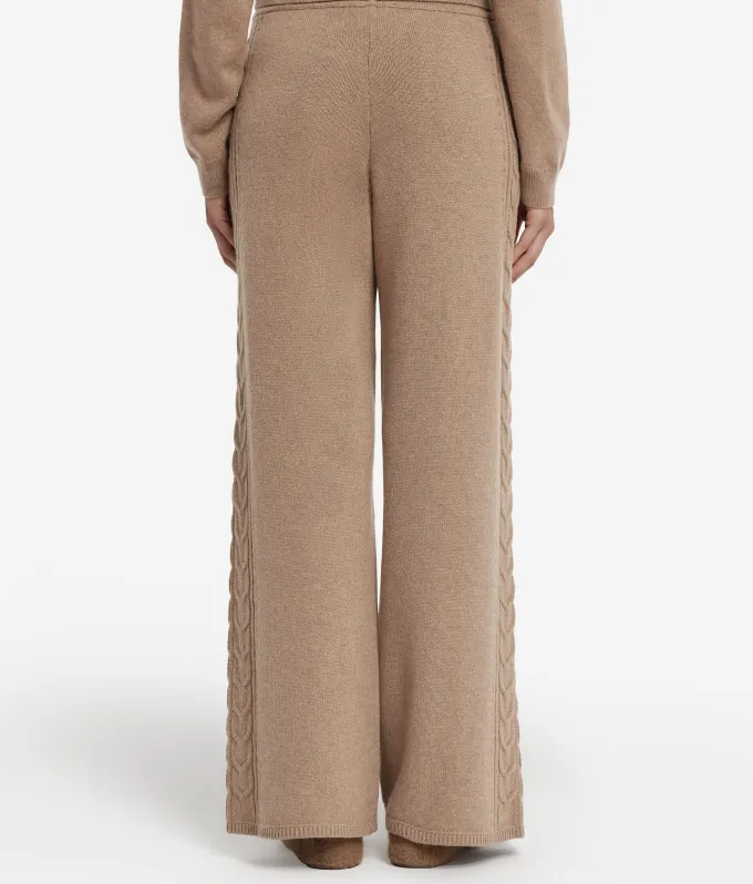 Pantalone con dettaglio trecce in Cashmere Ultrasoft