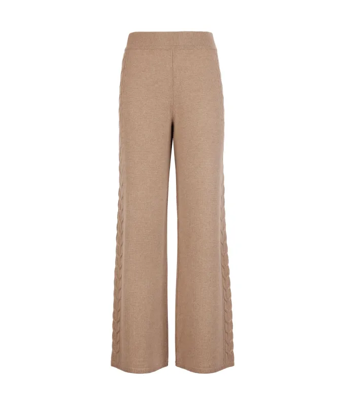 Pantalone con dettaglio trecce in Cashmere Ultrasoft