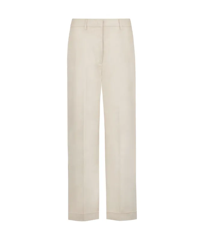 Pantalone con risvolto in cotone