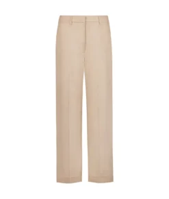 Pantalone con risvolto in cotone
