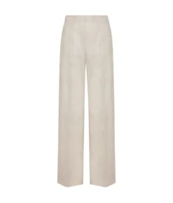 Pantalone dritto in lino lamé