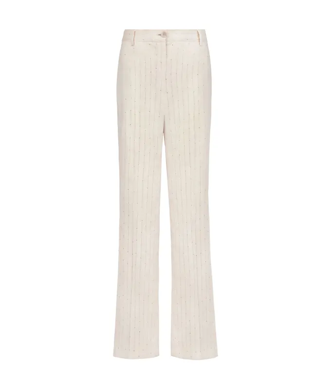 Pantalone gessato paillettes
