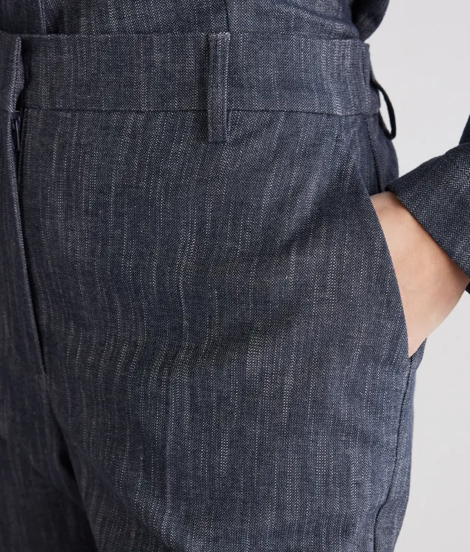 Pantalone in cotone effetto denim