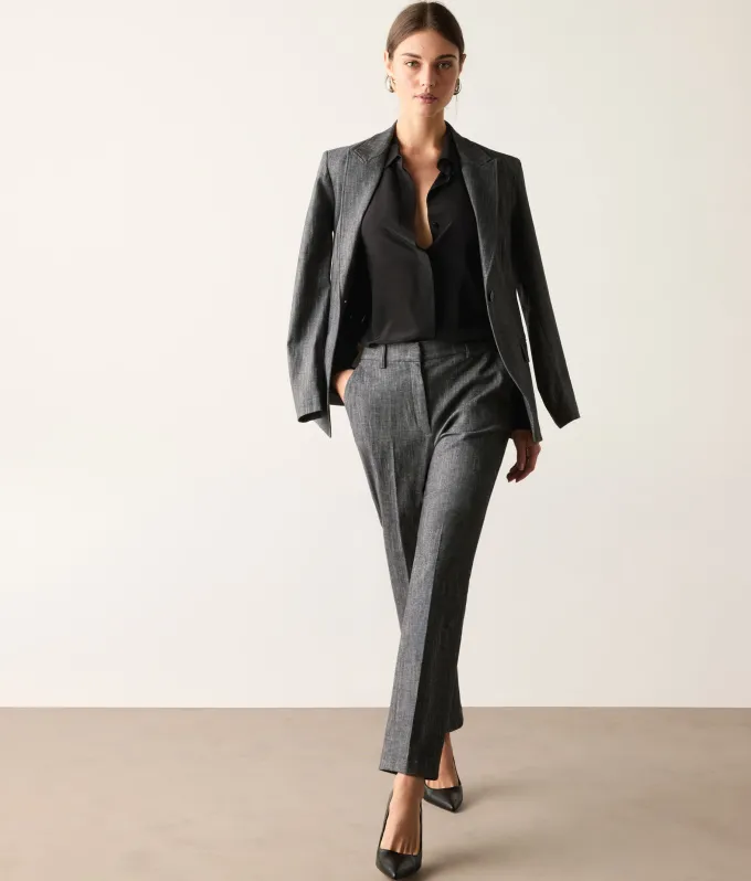 Pantalone in cotone effetto denim