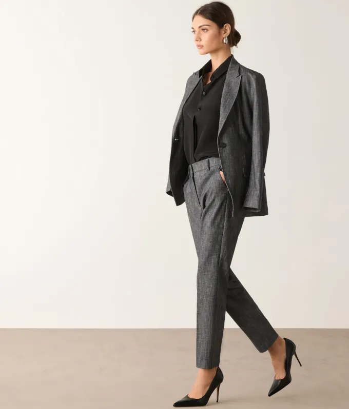 Pantalone in cotone effetto denim