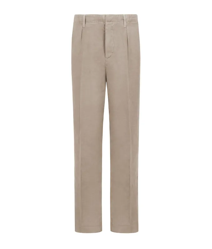 Pantalone in cotone e lino