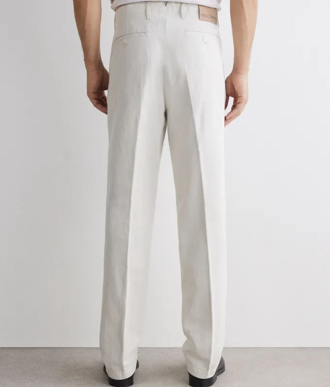 Pantalone in cotone e lino
