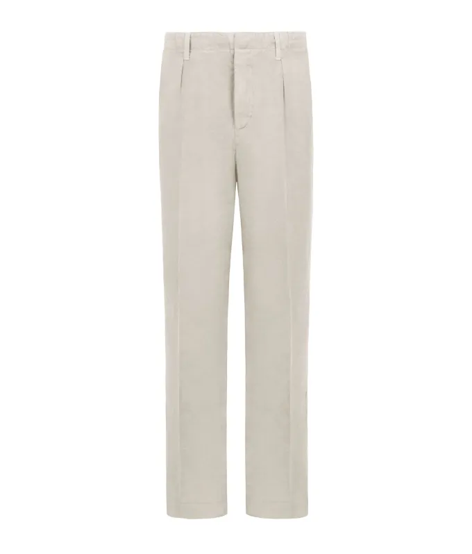 Pantalone in cotone e lino