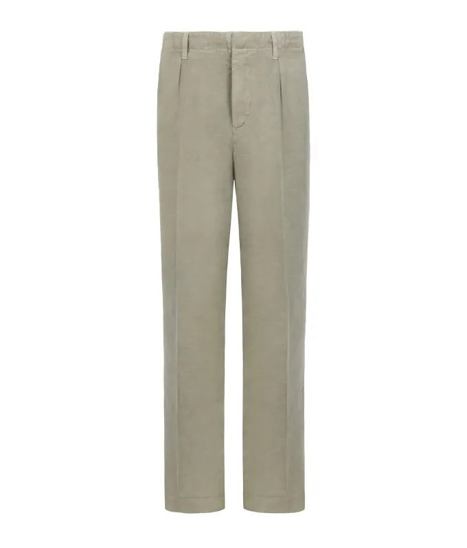 Pantalone in cotone e lino