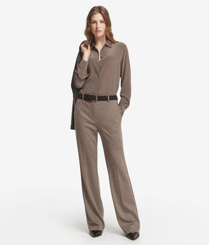 Pantalone in jersey di lana