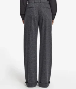 Pantalone in lana spinata
