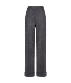 Pantalone in lana spinata