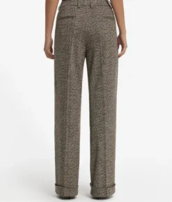 Pantalone in lana spinata