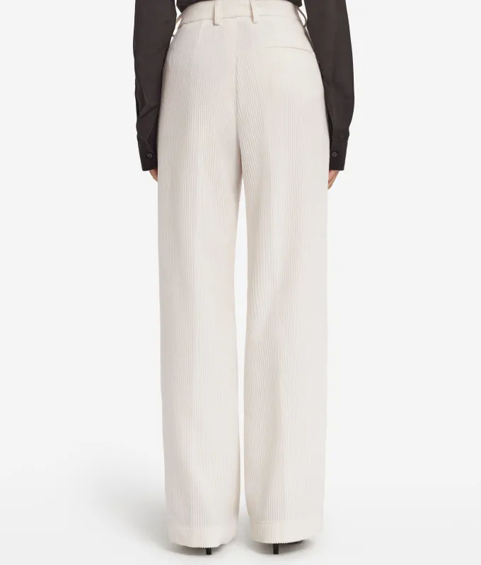 Pantalone in velluto di lana e cashmere