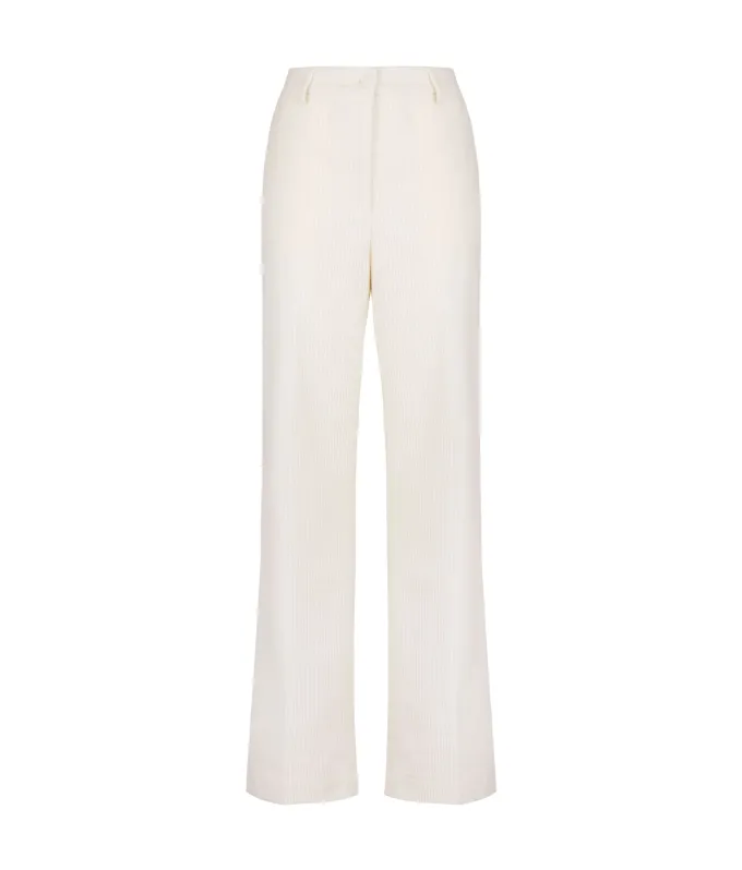 Pantalone in velluto di lana e cashmere