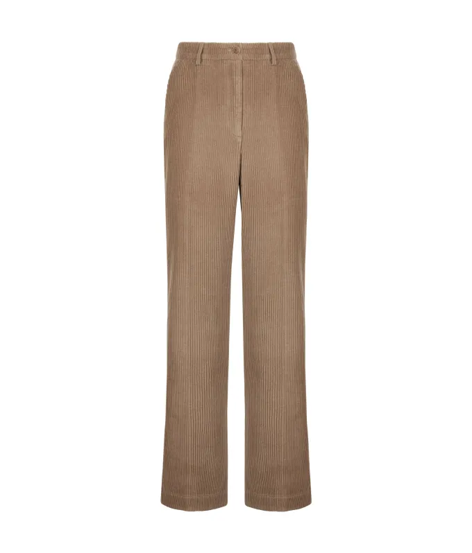 Pantalone in velluto di lana e cashmere