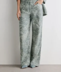 Pantalone jacquard in cotone