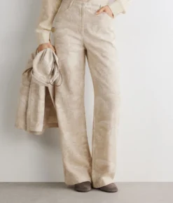 Pantalone jacquard in cotone