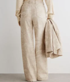 Pantalone jacquard in cotone