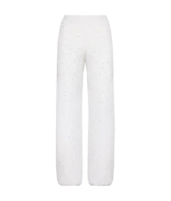 Pantalone palazzo con micro paillettes