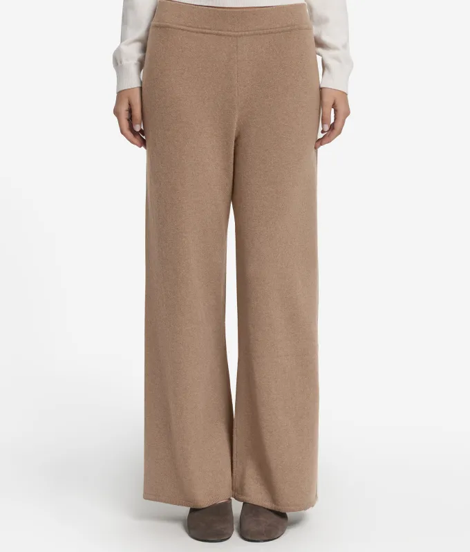 Pantalone palazzo in Cashmere Ultrasoft