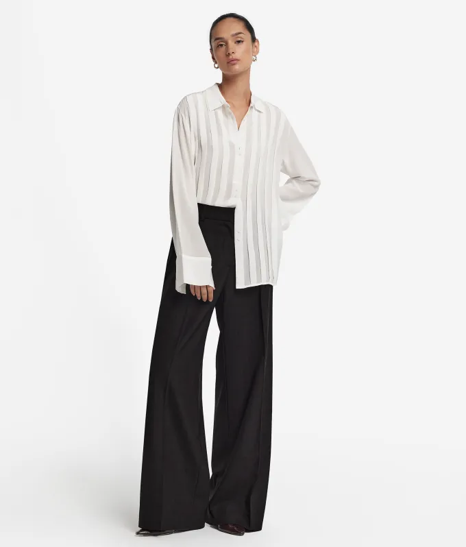Pantalone palazzo in lana