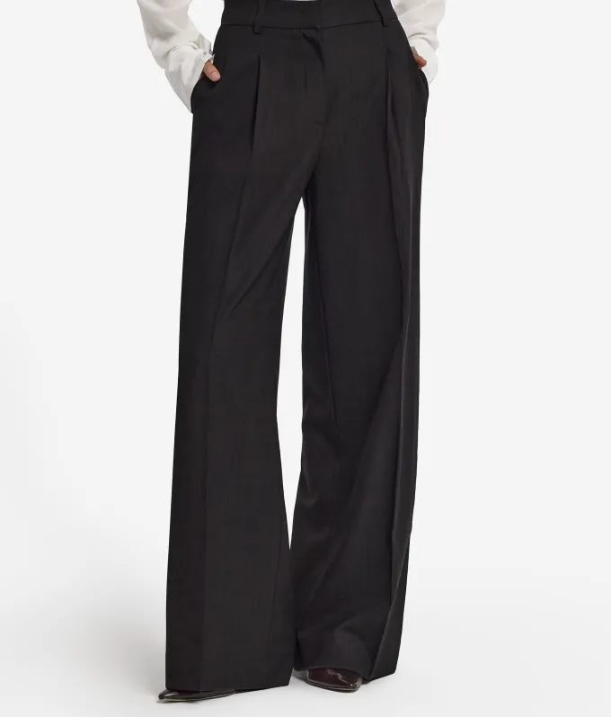Pantalone palazzo in lana