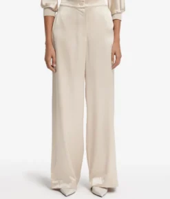Pantalone palazzo in raso seta