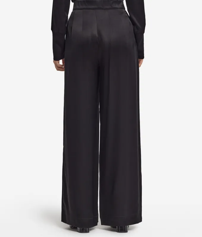 Pantalone palazzo in raso seta