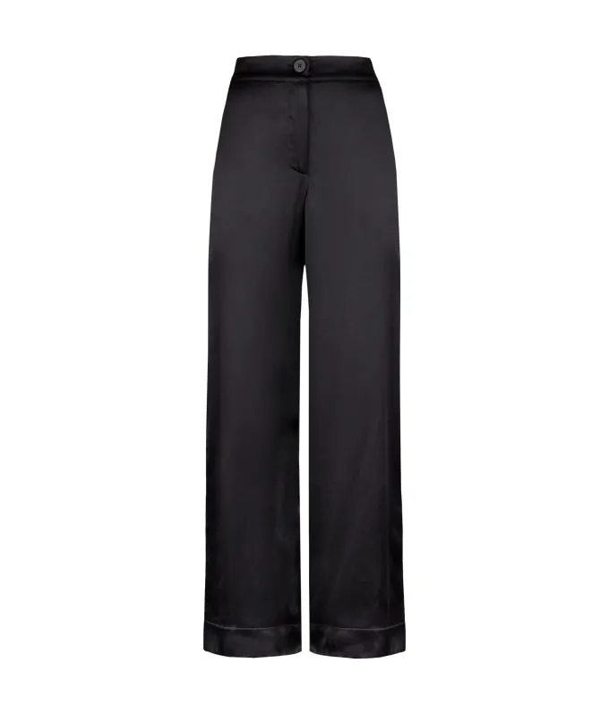 Pantalone palazzo in raso seta