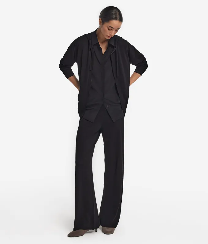 Pantalone palazzo in seta cotone