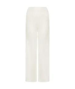 Pantalone punto gessato in lino cotone