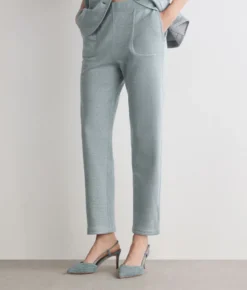 Pantalone reversibile in lino e cotone