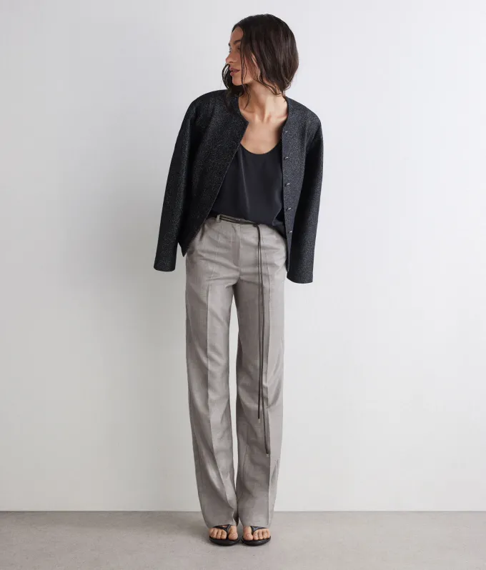 Pantalone sartoriale in cashmere seta