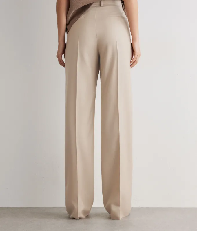 Pantalone sartoriale in cashmere seta