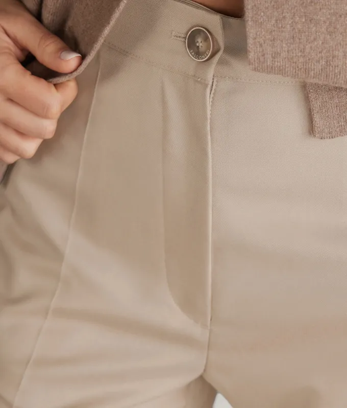 Pantalone sartoriale in cashmere seta