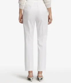 Pantalone sigaretta con zip in cotone