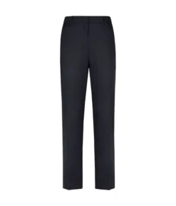 Pantalone sigaretta con zip in cotone