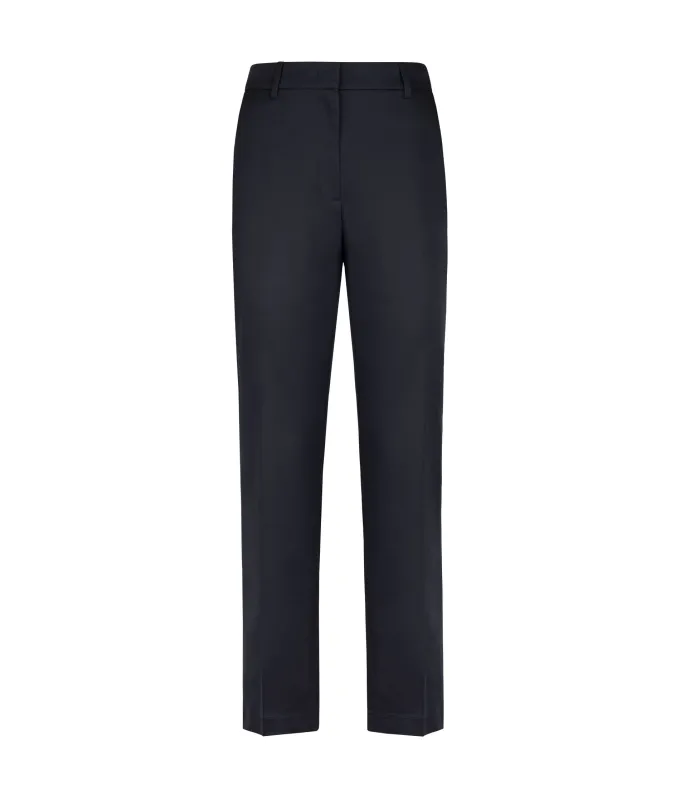 Pantalone sigaretta con zip in cotone