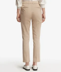 Pantalone sigaretta con zip in cotone