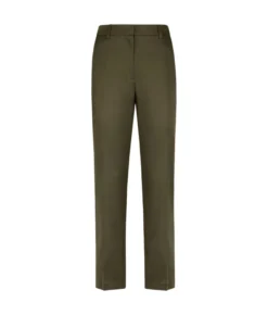 Pantalone sigaretta con zip in cotone