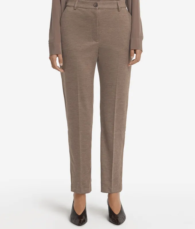 Pantalone sigaretta in jersey di lana