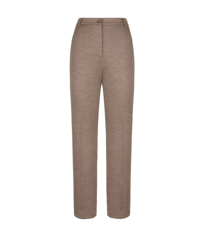 Pantalone sigaretta in jersey di lana