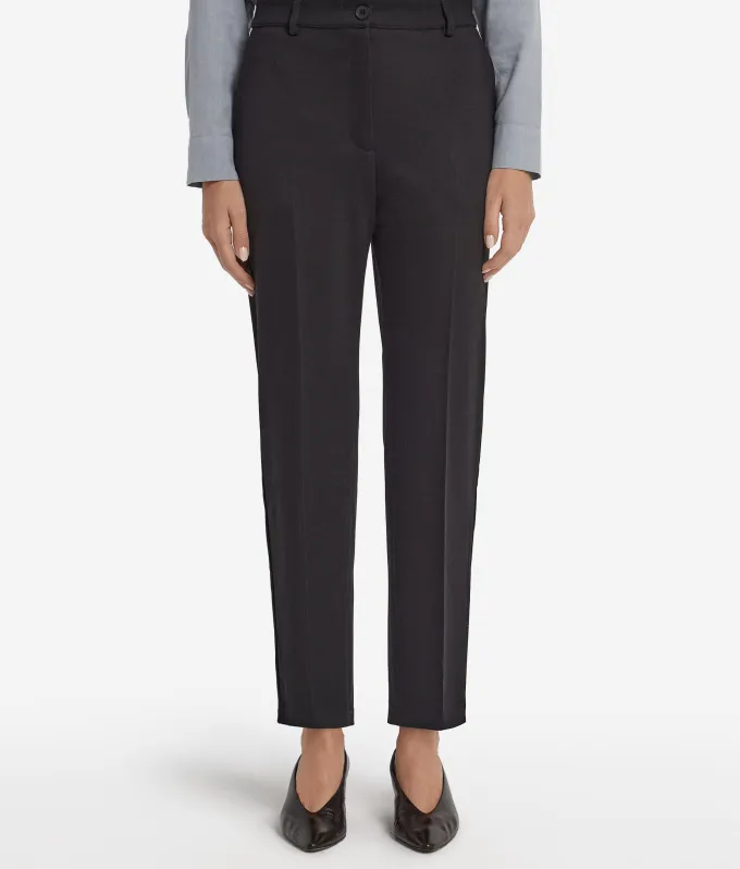 Pantalone sigaretta in jersey di lana