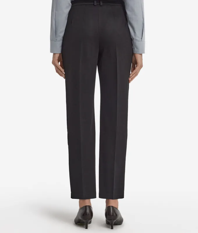 Pantalone sigaretta in jersey di lana