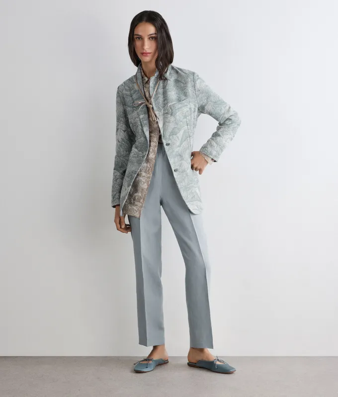 Pantalone sigaretta in lino