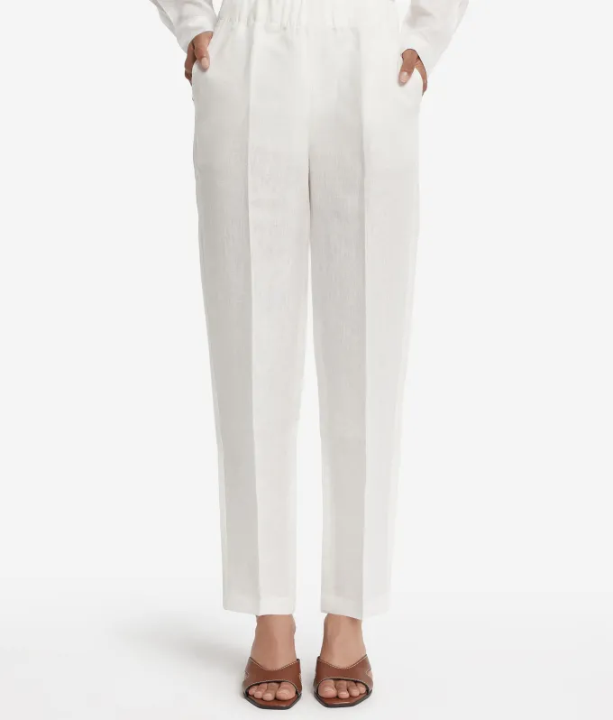 Pantalone sigaretta in lino
